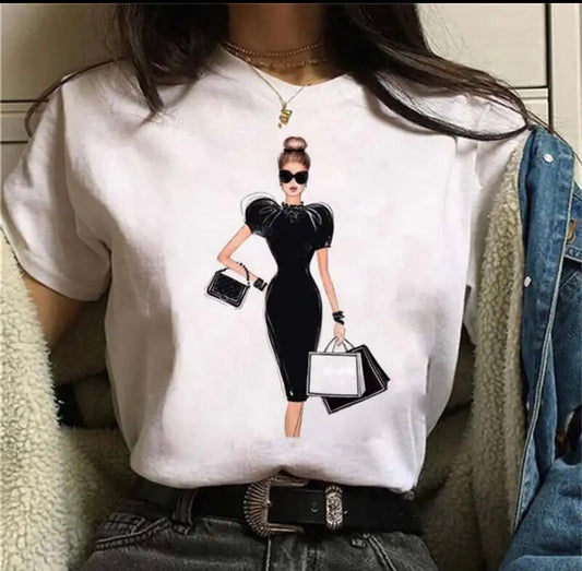 SEXY WOMEN PRINT T SHIRT