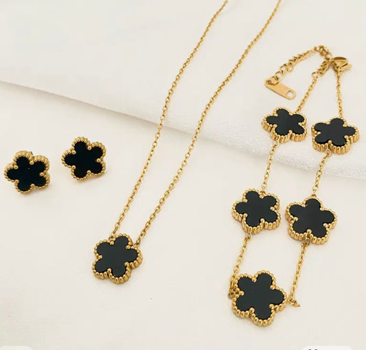 3PCS LUXURY Leaf Pendant Sets