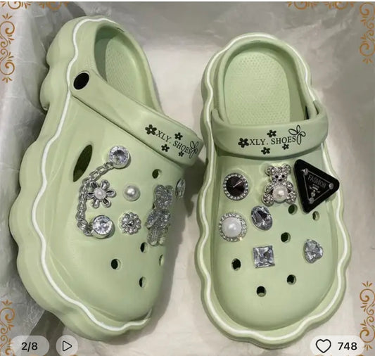 Green crocs