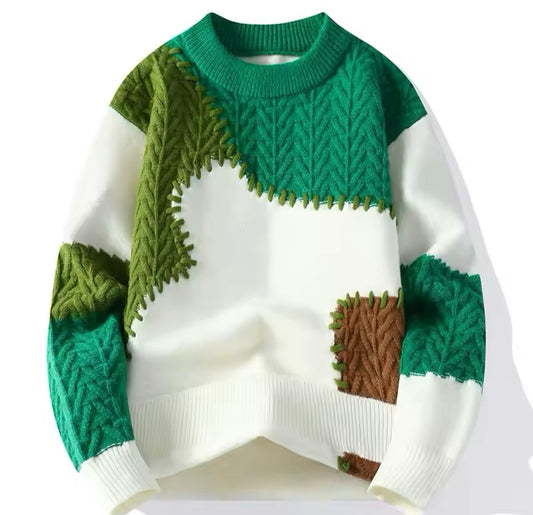 Patch work sweater